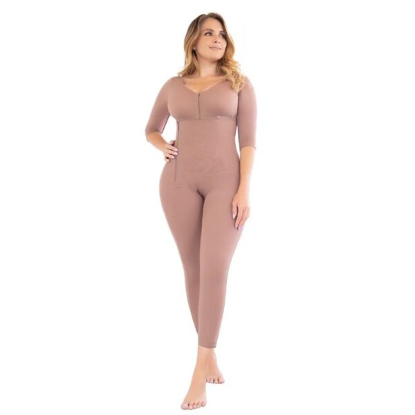 Faja postquirúrgica con cubrimiento total, piernas, brazos, busto, espalda y abdome 06036n Cocoa