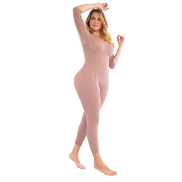 Faja postquirúrgica con cubrimiento total, piernas, brazos, busto, espalda y abdome 06036n Cocoa - Image 2