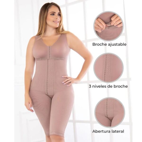 Faja a la rodilla con brasier y broches Cocoa 06052 - Image 4