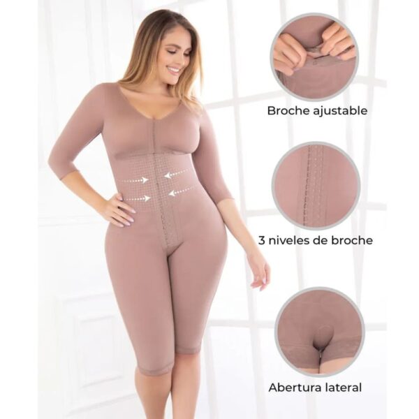 Faja a la rodilla con broches de cobertura completa Cocoa 06103 - Image 3
